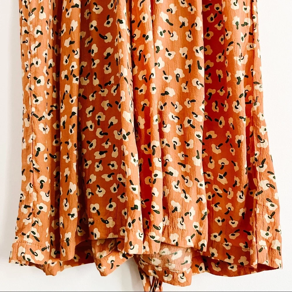 Faithfull The Brand Cedric Jumpsuit Vintage Bloom Peach Floral Women’s Large 8 - Picture 11 of 17